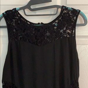 Black dress with see-through lace: like new